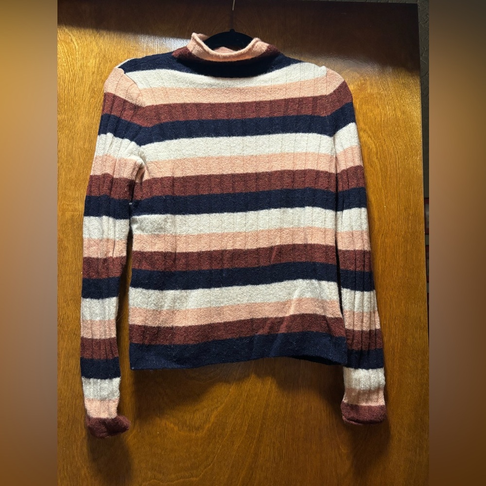 Madewell multi colored turtleneck sweater